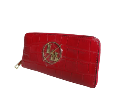 Laura Biaggi portfel damski skórzany w kolorze czerwonym
