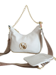 Piękna torebka  Laura Biaggi listonoszka crossbody Bag biała  (1)